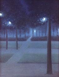 William Degouve De Nuncques Nocturne in the Parc Royal France oil painting art